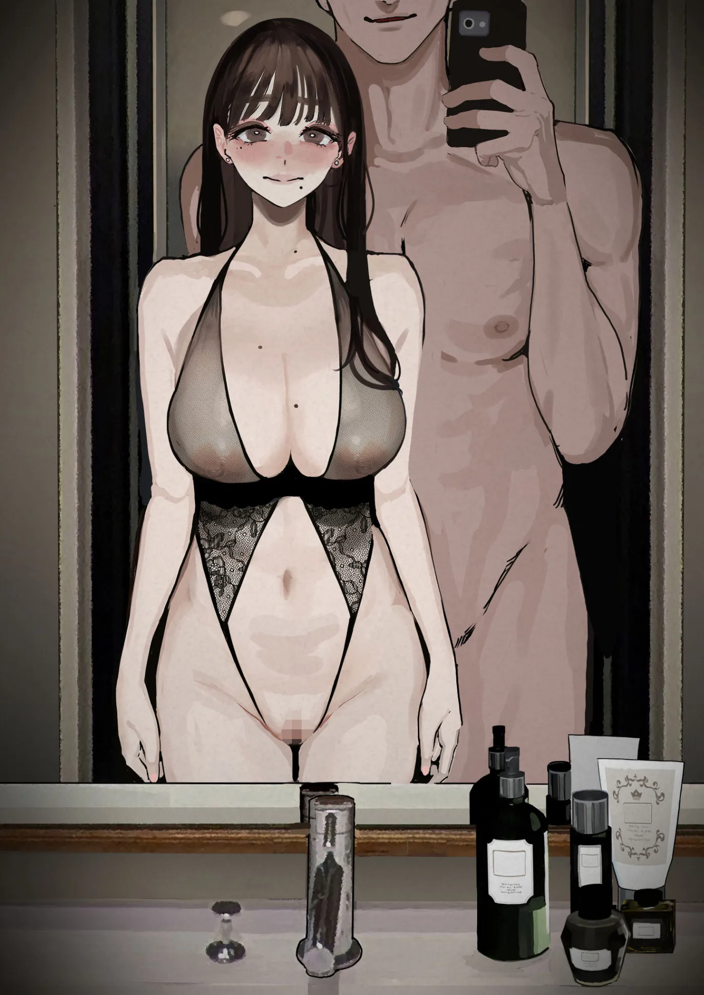 ハメ撮り流出の妻、ディープフェイクと嘯く。 サンプル9番の画像（鬼畜エロ同人漫画）